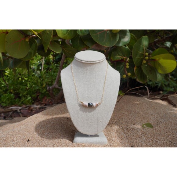 Tahitian Pearl Puka Shell Necklace - Picture 2 of 8